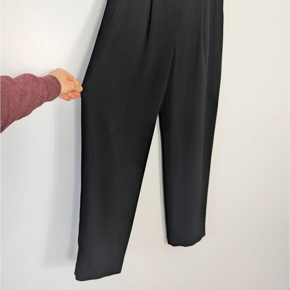 Liz Claiborne Collection Black Pleated Straight Leg Dress Pants 10 Vintage - Picture 4 of 12